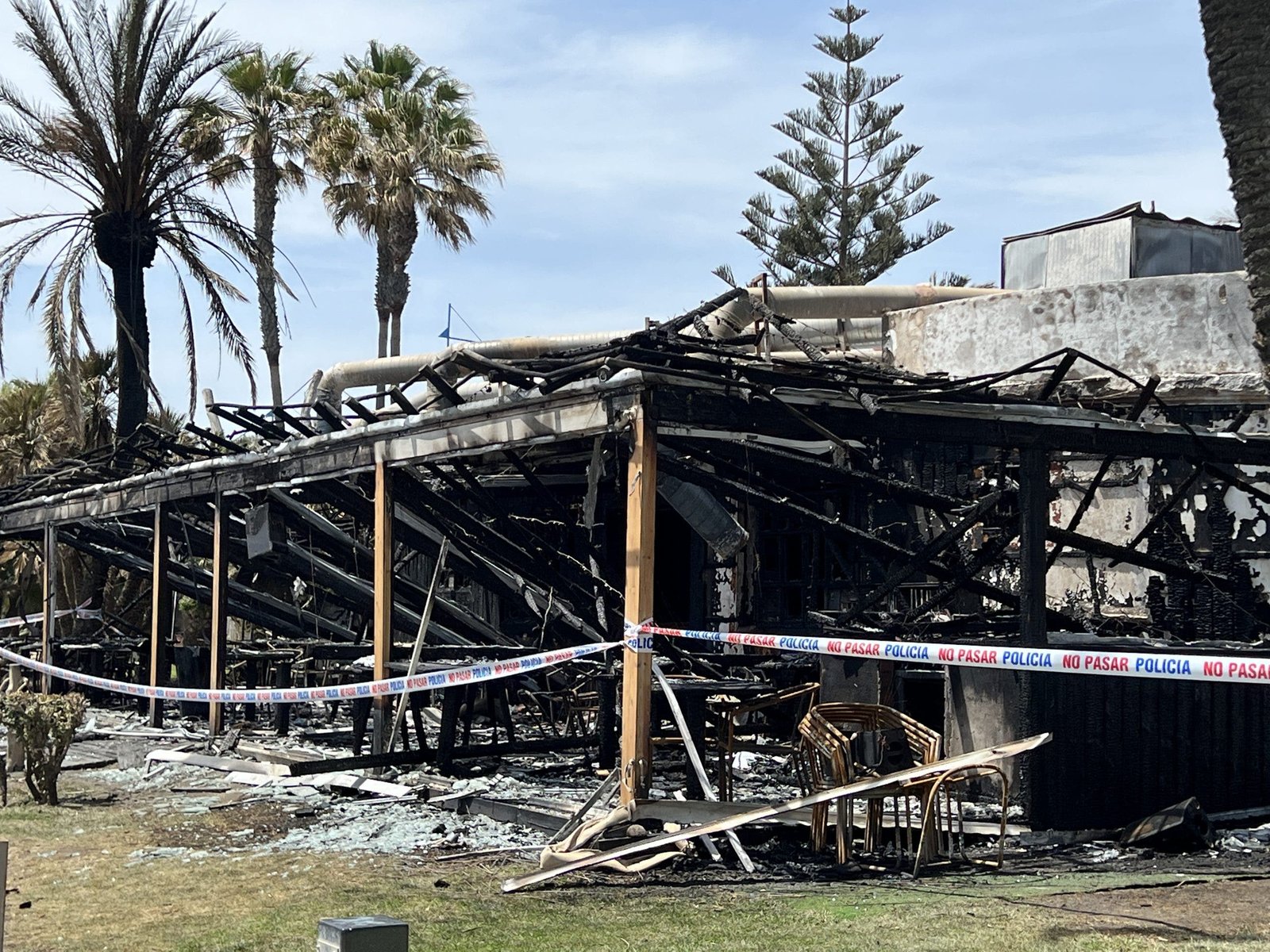 Breaking News: Marbella's Elite Beach Restaurant Succumbs to Flames, Third Attempt by Suspected Arsonists Proves - burnt bar feature image scaled 1 - Marbella News Crime -