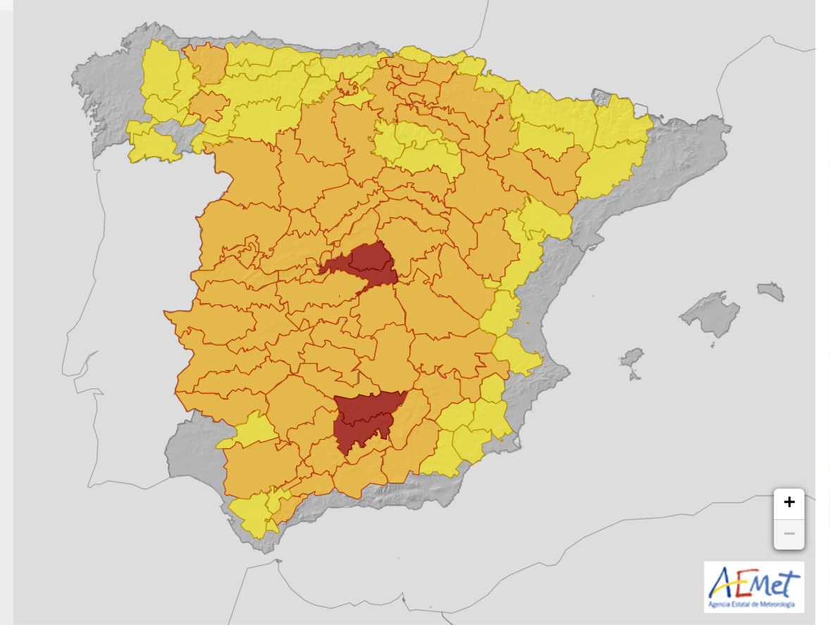 Spain's Andalucia Sizzles at 44C! African Heatwave Puts Entire Country on High Alert Today - screenshot 2023 08 07 16 03 33 - Health and Safety -