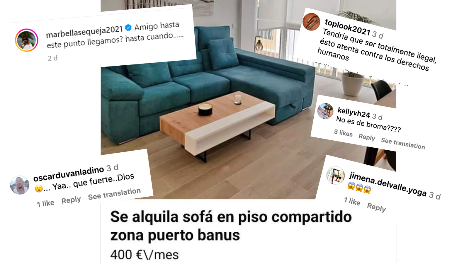 Outrage Ignites as Marbella Landlord Charges €400 Monthly for a Sofa! Shockingly, This isn't Un - pics 7 - Local Events and Festivities -