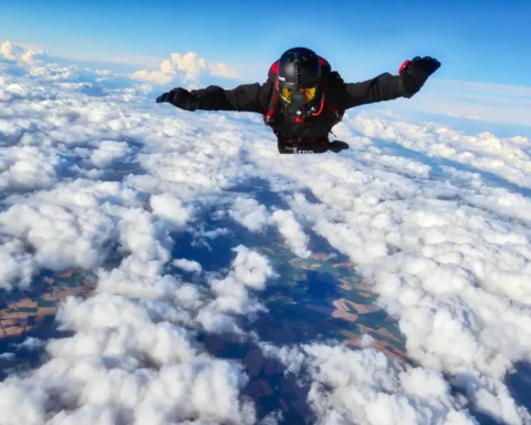 A Marbella businessman's stomach-churning skydive from 8km (25,000 feet) to say 'no' to bullying