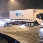 Watch as sudden downpour turns A-7 motorway into lake during early morning rush hour on the Costa del Sol