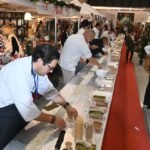 Chef creates record-breaking 19-metre-long maki sushi roll at Costa charity event