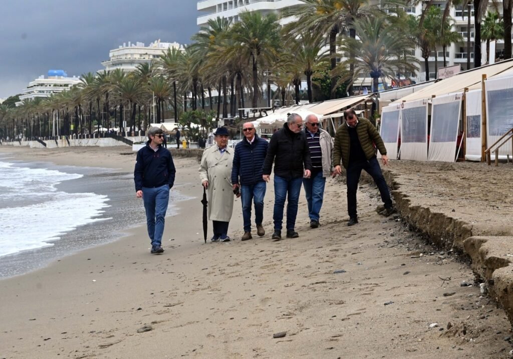 Battering from storm caused the loss of 20% of the sand on Marbella beaches