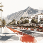 AI-generated illustration for Marbella Daily: Lorenzo Morito Romero avenue in San Pedro reaches final works phase
