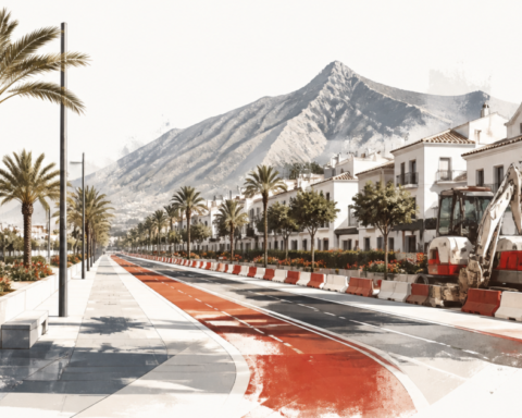 AI-generated illustration for Marbella Daily: Lorenzo Morito Romero avenue in San Pedro reaches final works phase
