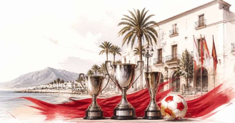 AI-generated illustration for Marbella Daily: Marbella City Hall recognises CD Marbella Fútbol Playa’s provincial, regional and national titles