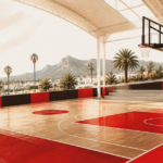 AI-generated illustration for Marbella Daily: Marbella’s Carlos Cabezas pavilion adds a covered basketball court