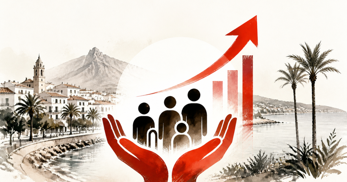 AI-generated illustration for Marbella Daily: Marbella completes social funding and plans a 15 per cent increase in 2027